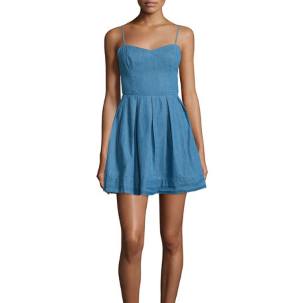 Lovers + Friends Sandy Tie Back Denim Dress